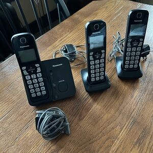 Panasonic Black Cordless Phone Trio